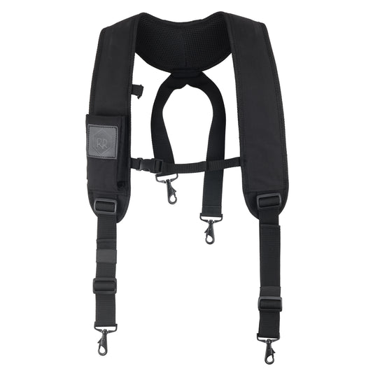 RR Buildings Suspenders for Tool Belt, Universal Size, Black