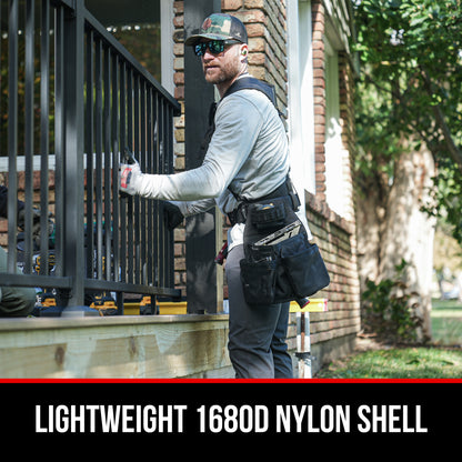 RR Buildings Tool Belt Dominant Pouch with Hammer Holster, Black