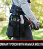 RR Buildings Tool Belt Dominant Pouch with Hammer Holster, Black