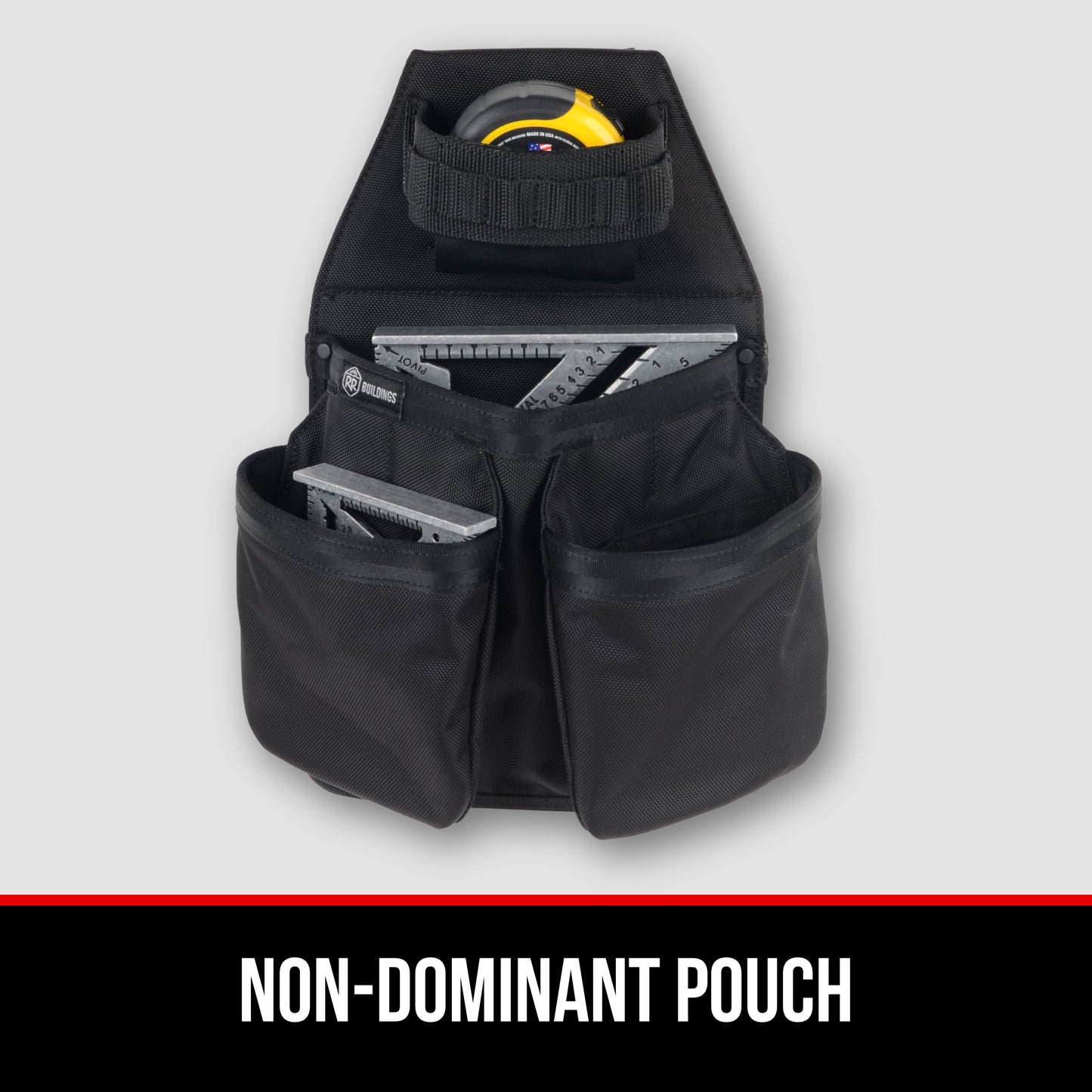 RR Buildings Tool Belt Non-Dominant Pouch, Black
