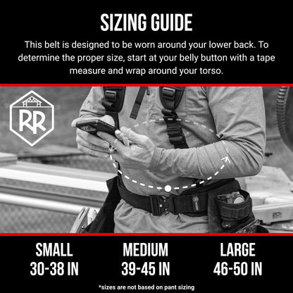 RR Buildings Tool Belt Pad, Small Size, Black